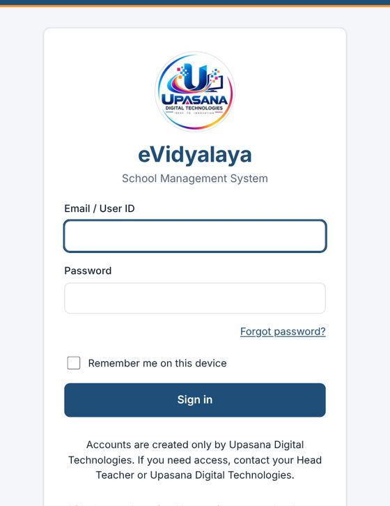 Sign-in screen