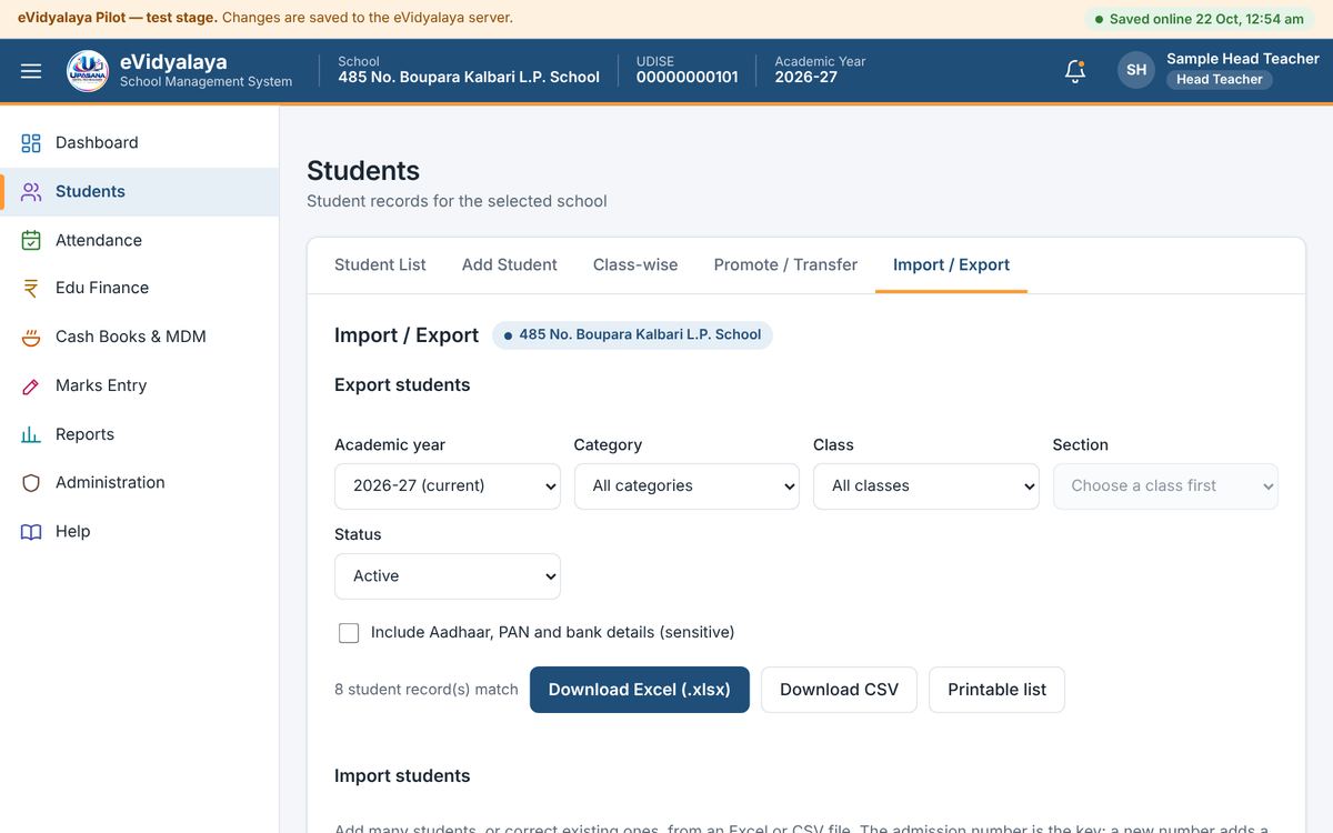 Import / Export
