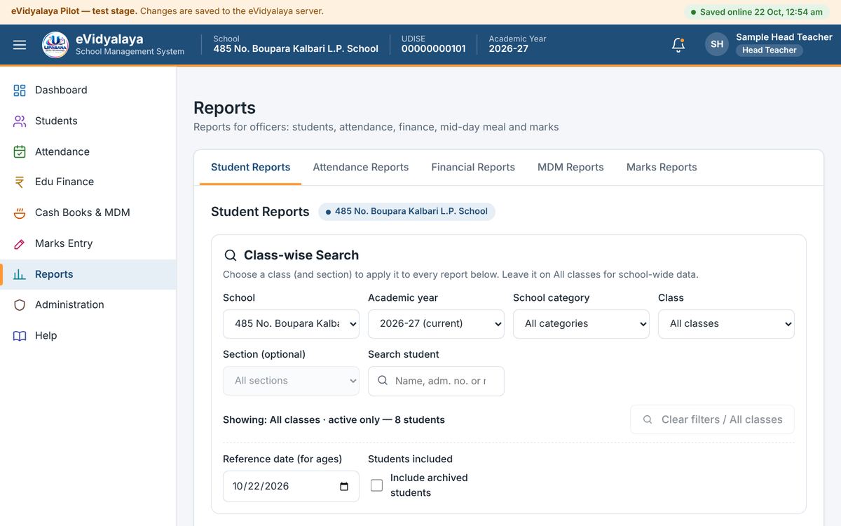 Student Reports