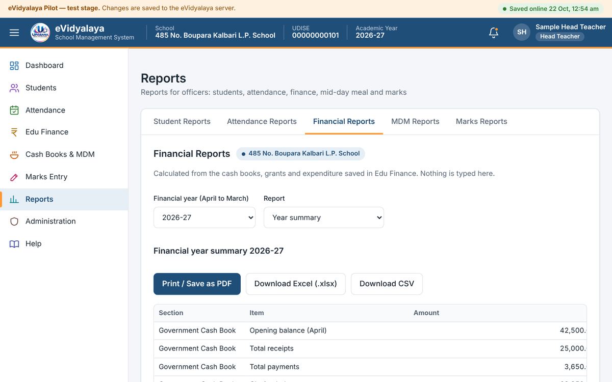 Financial Reports