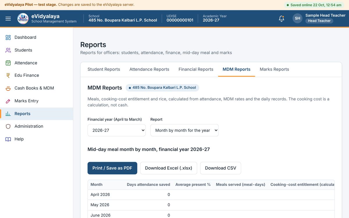 MDM Reports